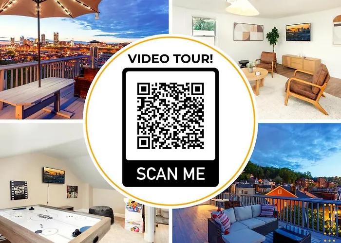 Apartment Skyline Views - Rooftop & Game - Sleeps 8 *